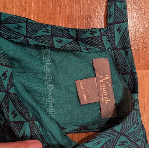 Natural Reflections Teal Geometric Tunic - Picture 7 of 8